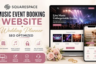 build squarespace music event booking website wedding planner seo optimization