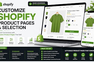 customize shopify product pages and selection