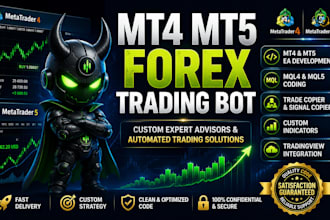 code custome mt4 mt5 forex trading bot, expert advisor