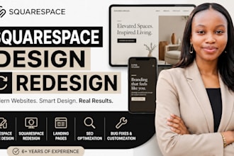 build squarespace website design squarespace website redesign landing page setup