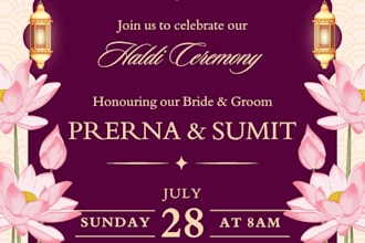 design luxury nikkah and wedding invitation card
