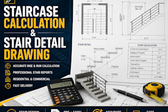 calculate staircase dimensions and stair detail drawing