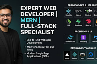 your node js, react js, nextjs and supabase developer