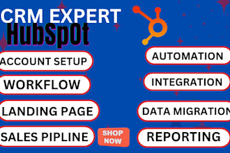 setup hubspot CRM automation, workflows, pipelines and integrations
