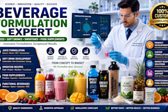 formulate juice, soft drink, smoothie, food supplement or new beverages products