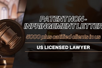 draft a patent non infringement letter as your US licensed amazon legal counsel