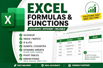 create, fix, and optimize excel formulas and functions