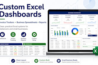 create excel dashboards and business spreadsheets