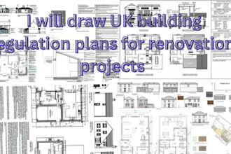 draw UK building regulation plans for renovation projects