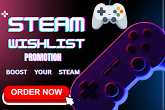 steam wishlist marketing,organic steam game promotion and visibility boost