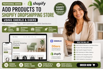 create add product to shopifydropshipping store shopifywebsite with oberlo dsers