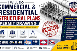 do commercial and residential structural plans permit drawing las vegas sc ar oh