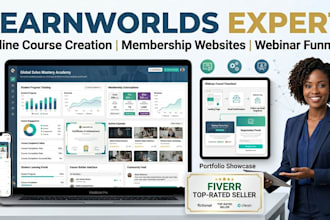create your learnworlds online course, website design, learnworlds course upload