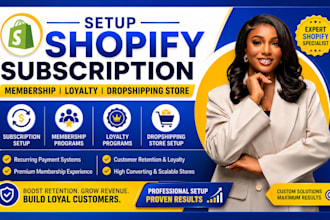 shopify subscription membership loyalty programs shopify dropshipping store