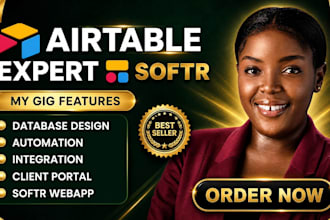 setup airtable database, airtable automation, airtable formula, softr portal