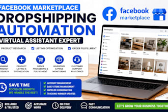do facebook marketplace dropshipping automation VA product research  fulfillment