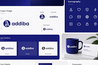 design minimalist brand style guidelines corporate identity social media kit