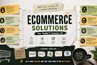 ecommerce operations VA, shopify manager, virtual assistant and customer support
