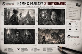 visualize your game world through cinematic storyboard design