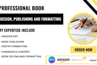 design, format your poetry book, chapbook, bible study for kdp publishing
