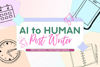 write humanized social media posts, canva optional