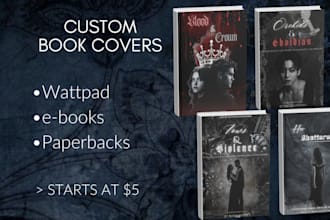 stunning book covers character cards and promo graphics