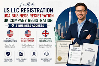 do US llc registration USA business registration UK company registration address