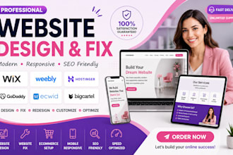 squarespace wix weebly hostinger godaddy ecwid big cartel website design fix
