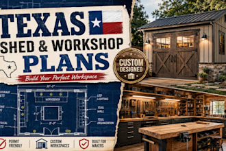 create texas shed and workshop permit plans for backyard projects