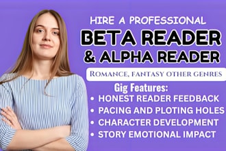 beta read your dark romance book alpha reader fantasy manuscript critique