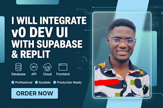 integrate v0 dev UI with supabase and replit via vibe coding