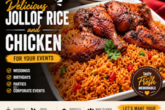 jollof rice and chicken for your events
