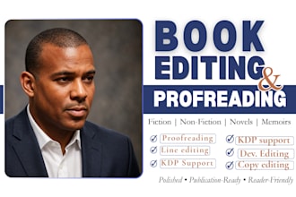 fix, proofread manuscript, novel book editing, story editor, publishing support