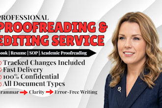 proofread and edit your book resume CV sop academic paper