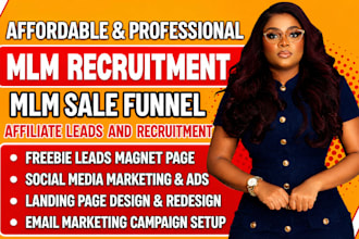 mlm sales funnel,mlm promotion,mlm recruitment, mlm leads, affiliate recruitment