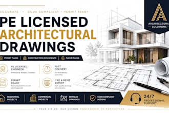 do architectural 2d floor plan drawing, elevation, site plan, city permit plan