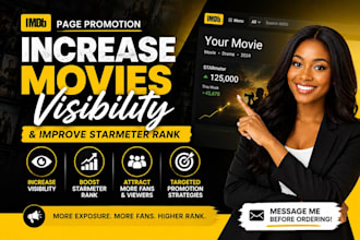 do imdb page promotion to increase movies visibility and improve starmeter rank