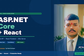 develop a full stack web application using asp net core web API and react