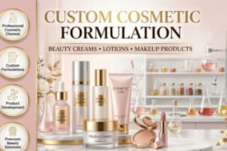 formulate cosmetics, beauty creams, lotions and make up products