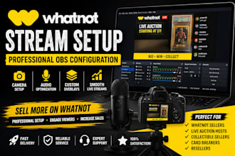 create a professional whatnot streaming setup with obs overlays