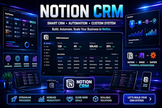 create a notion CRM, business dashboard and ai automation system