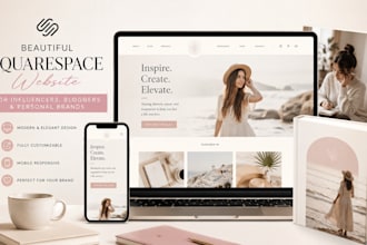 design squarespace influencer blogger website personal brand book promotion