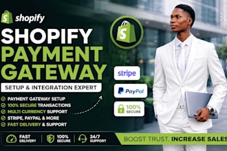 setup shopify payment gateway, paypal and stripe integration