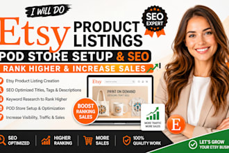do etsy product listings etsy pod store setup SEO rank higher increase sales