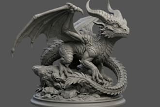 fix your stl file for 3d printing, make custom model for 3d print dragons model