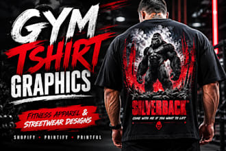 design gym tshirt graphics fitness apparel designs and streetwear pod shirts