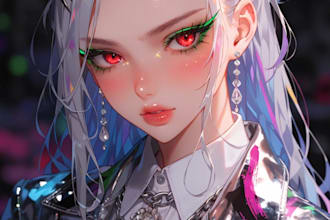 draw anime art illustration professionally
