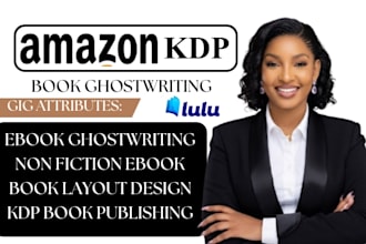 be your ebook ghostwriter, ebook editing, ebook formatting, kindle publishing