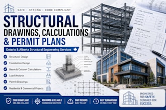 design structural drawings, calculations, and permit plans ontario and alberta