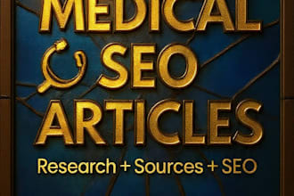 write health and medical articles and SEO blogs